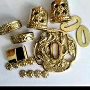 ID AKSESORIS KATANA - TSUBA DRAGON UNTUK KATANA SATU SET ASLI KUNINGAN