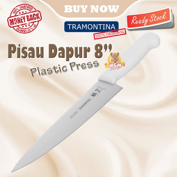 Made in Brazil Tramontina Chef Knife 8in Pisau Dapur NSF 20CM PRESS