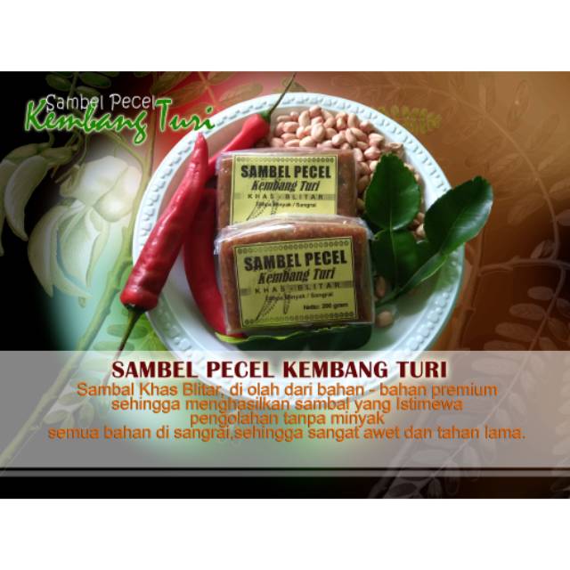 

Sambel pecel kembang turi, 100% murni kacang tanah dan rempah pilihan