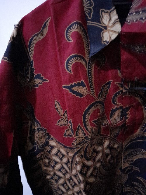 Kemeja Batik Pria Lengan Panjang Ao2 Katun Halus Sragenan