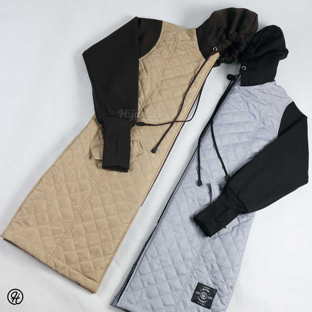 Jaket Jacket Hoodie Panjang Wanita Cewek Cwe Hijabers Roundhand Hijacket Hijaket Muslimah Hijab GRC-3