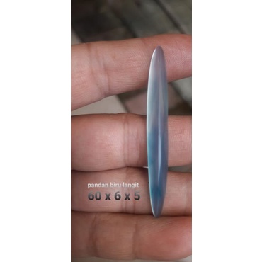 akik pandan biru langit panjang 60mm