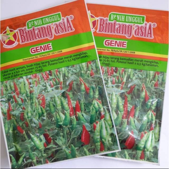 Isi 10 gr Bibit Benih Cabe Rawit Hijau GENIE
