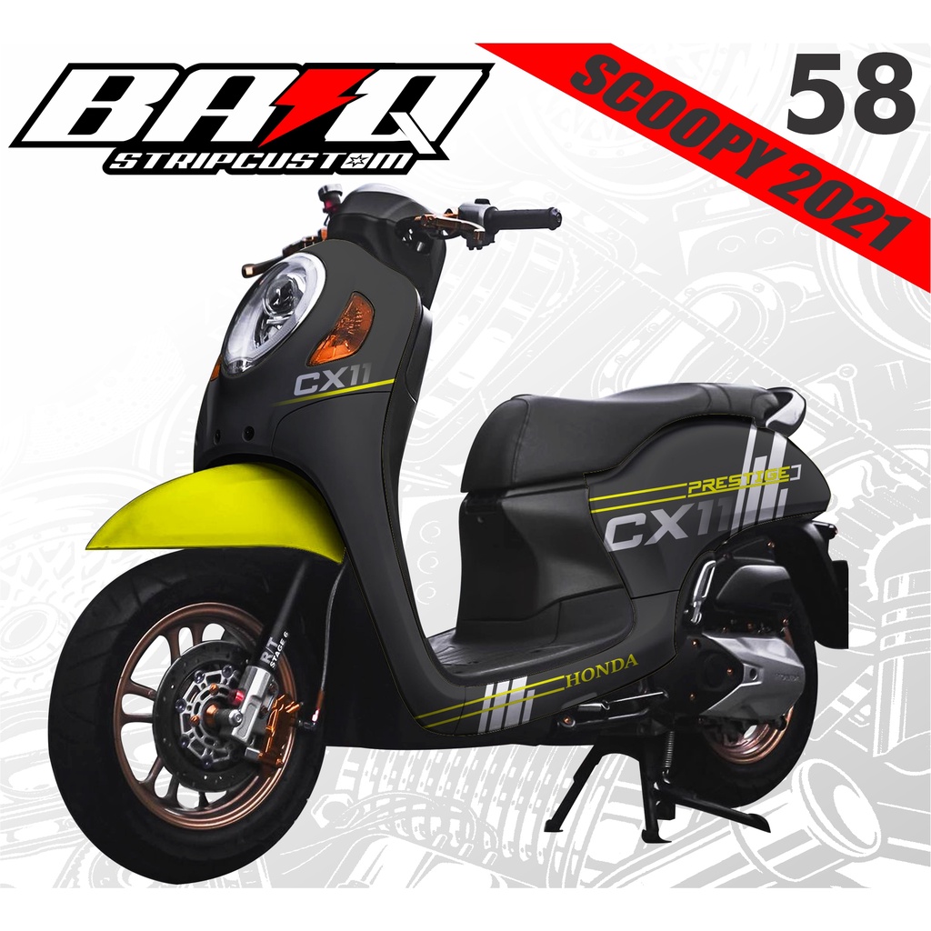 DECAL SCOOPY 2021 - DECAL SCOOPY 2021 VARIASI CXII KODE 058
