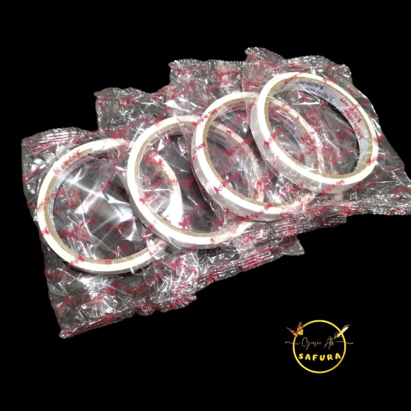 

solasi bolak balik dobel tip isolasi double tape 1 inch 1/2 inch murah