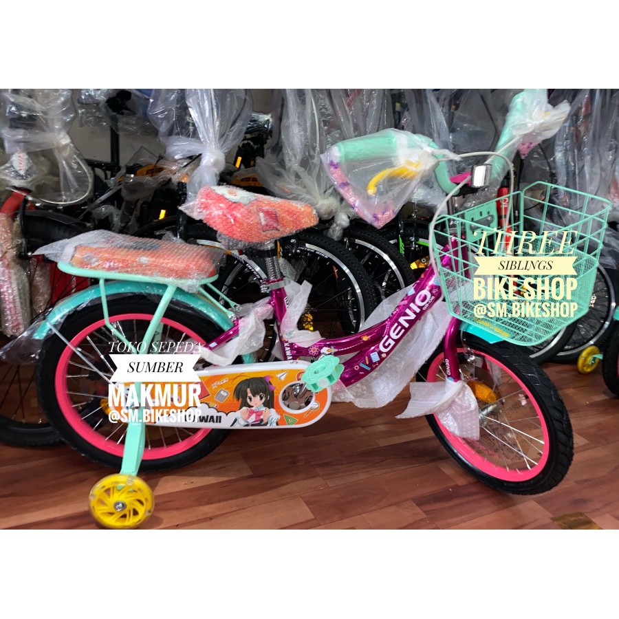 SEPEDA MINI ANAK PEREMPUAN GENIO KAWAII 16 INCH
