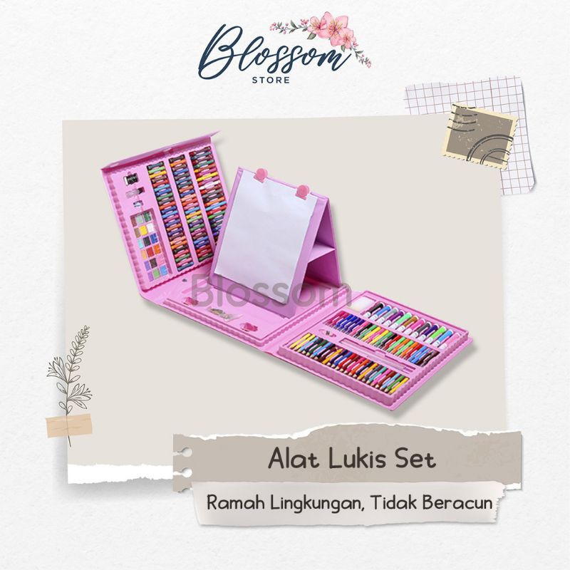 

Crayon set anak isi 208 pcs Alat lukis anak lengkap