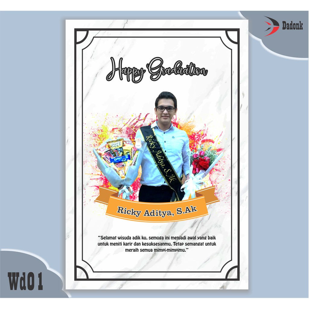 

Hadiah Kado Wisuda | Kado Ultah | Kado Anniversary | Cetak + Design Papan Mdf
