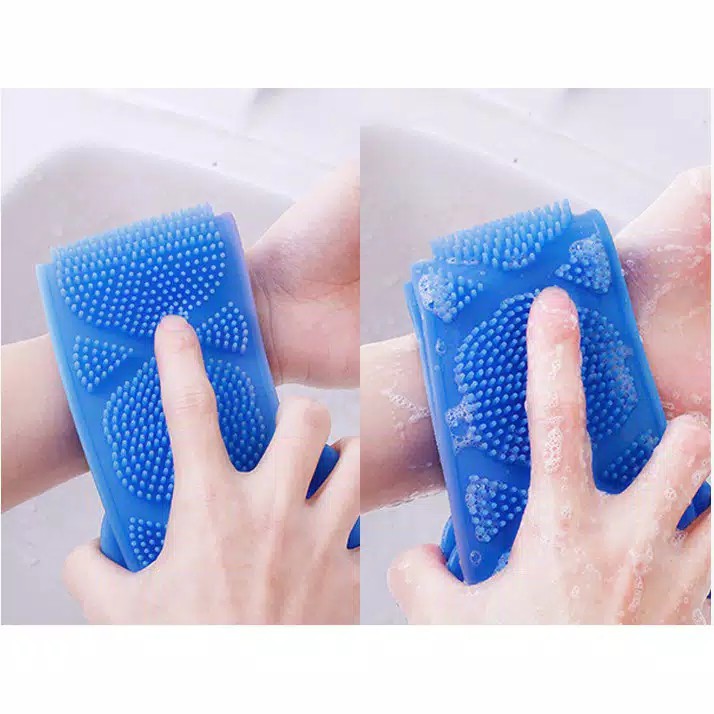 Sikat Punggung Badan Silikon Silikon Scrubber Alat Sikat Mandi Silikon