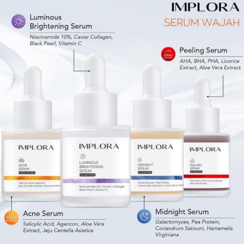 Implora Face Serum 20 ml - Luminous Brightening Serum/Acne