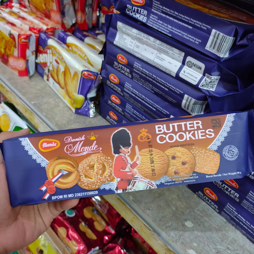 Jual Cemilan Biskuit Monde Butter Cookies 90gr / Satuan Indonesia