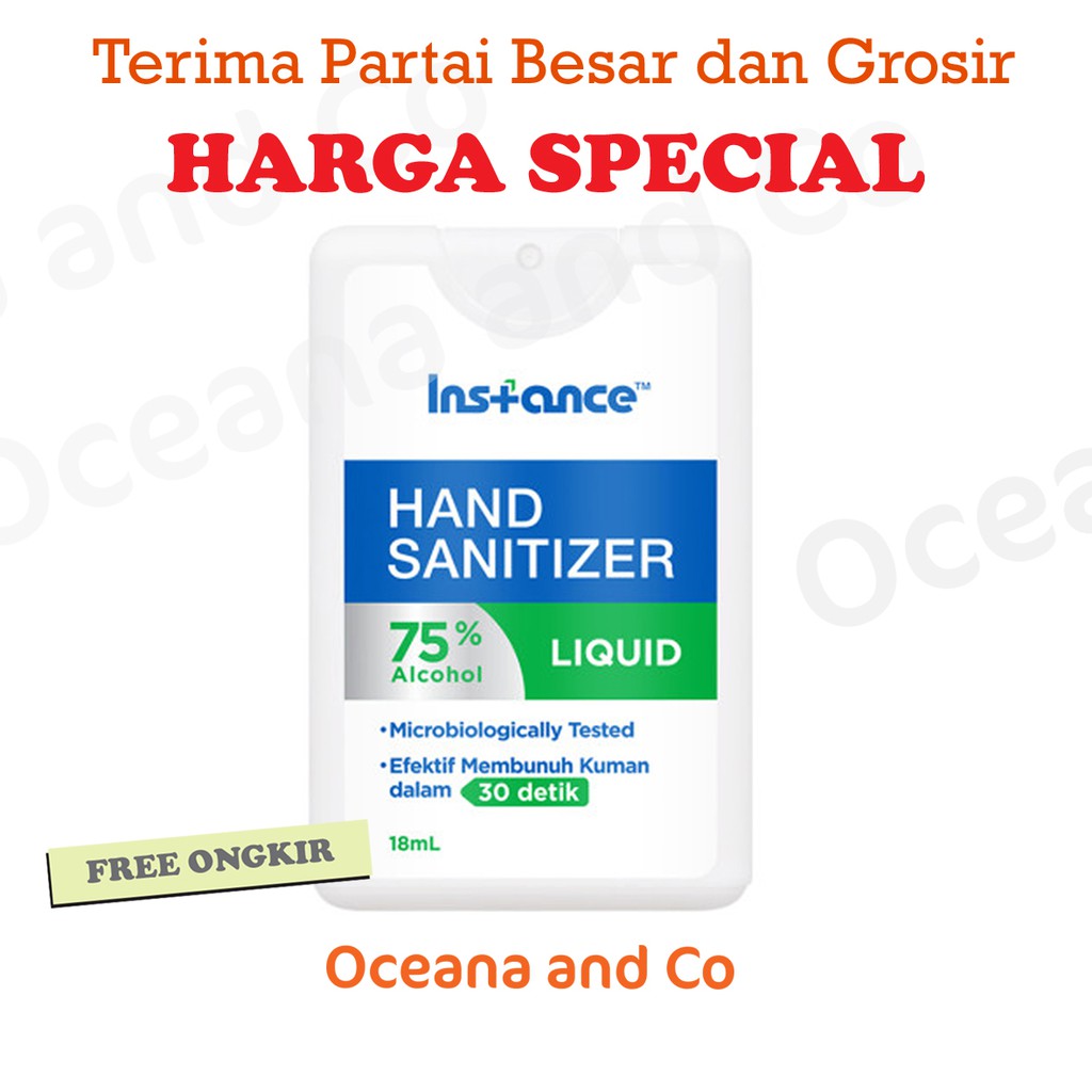 Instance Hand sanitiser pocket spray 18ml TERMURAH