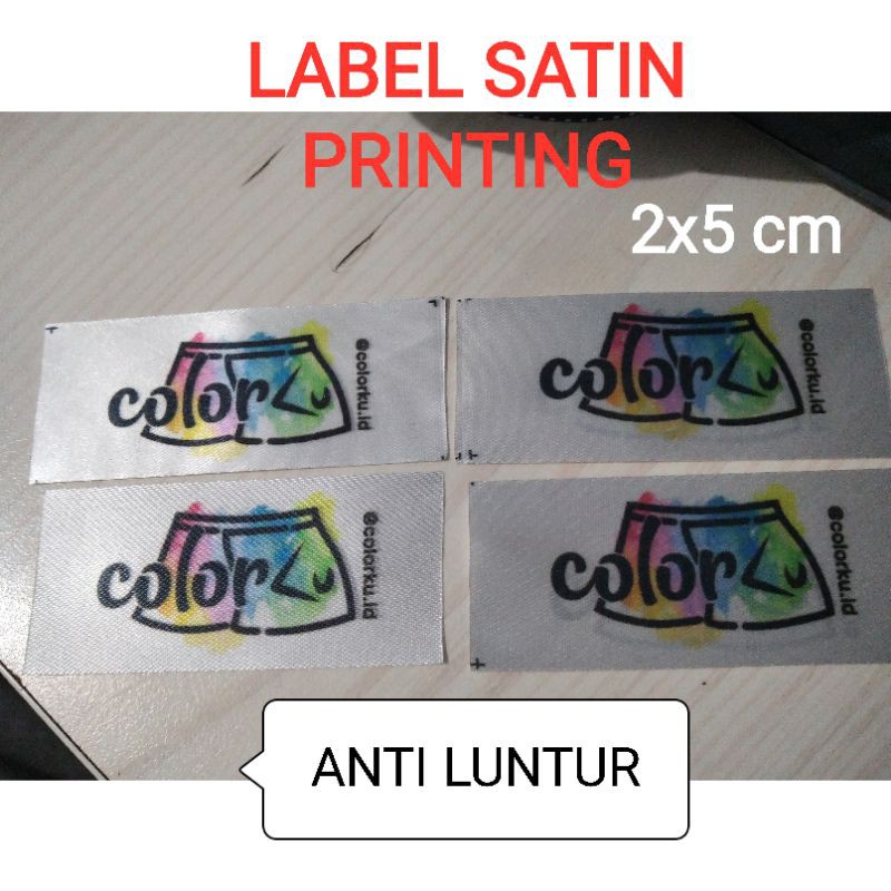 

[Min 100 pcs] 2x5cm Label Baju Hijab dll / Label Satin Printing ANTI LUNTUR