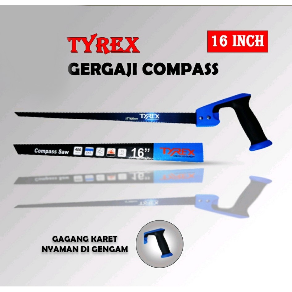 gergaji runcing 16&quot;-hand saw-gorok-gergaji kayu gorok tangan serbaguna berkualitas