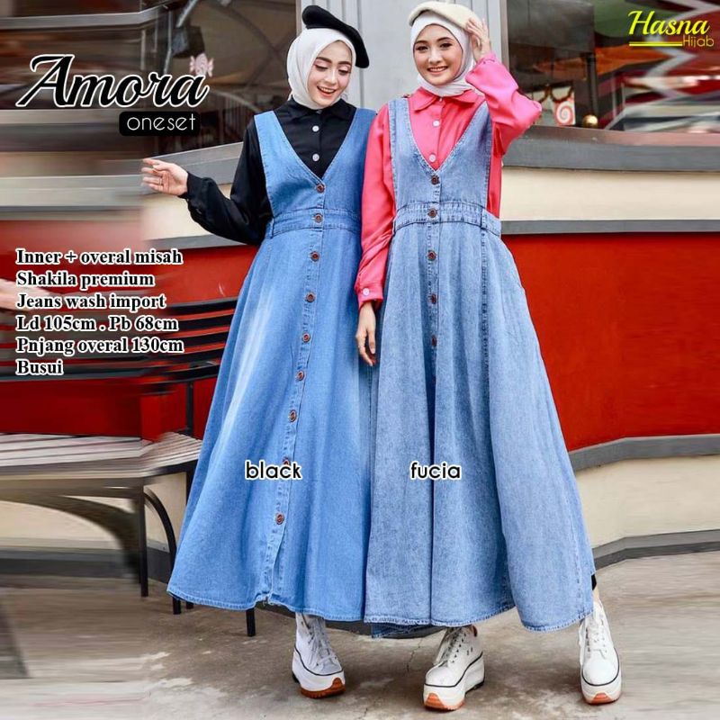 amora oneset by hasna /Fashion wanita /baju lebaran 2022