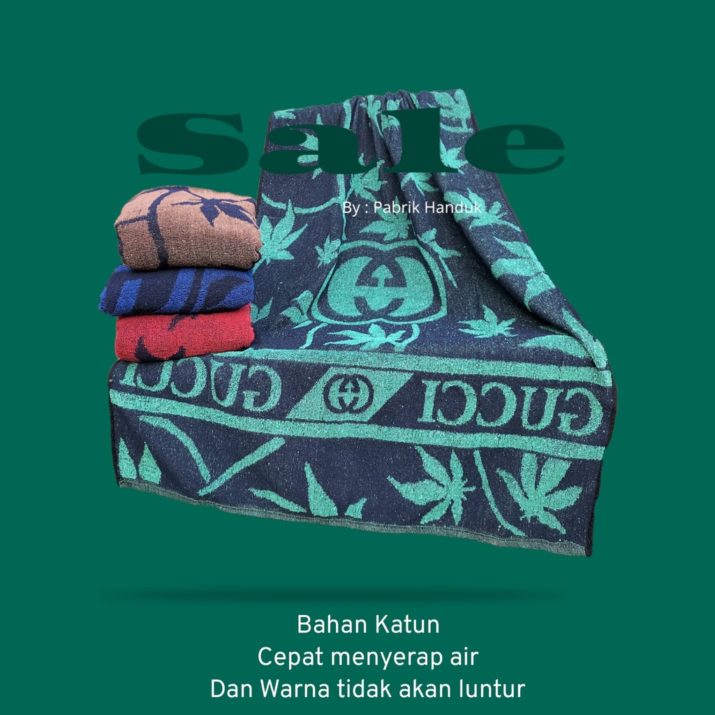 Handuk Gucci Jumbo 80x150 - Handuk Mandi Dewasa - Handuk Tebal - Handuk Murah - Handuk Gucci Sakura