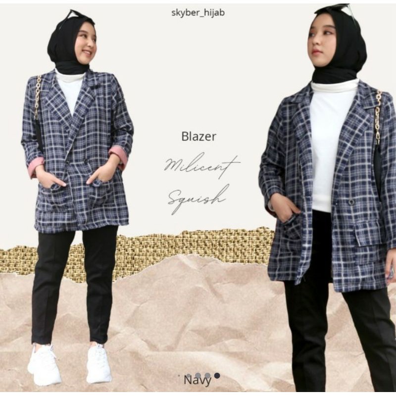 Kain Linen Milova motif Kotak harga per setengah meter