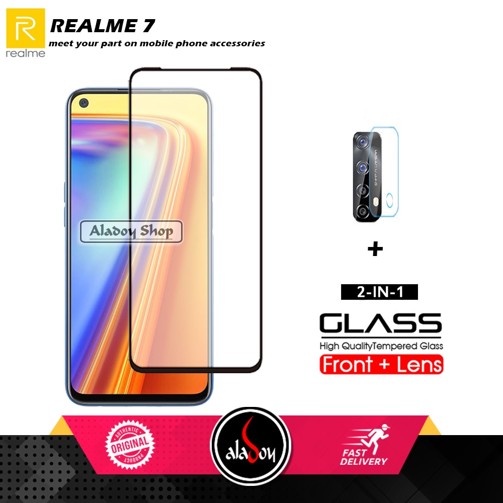 Tempered Glass Layar Oppo Realme 7 Free Tempered Glass Camera