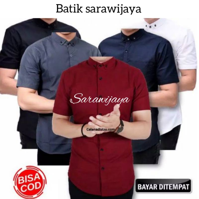 Kemeja Pria Lengan Pendek Polos Kemeja Distro Baju Pria Lengan pendek