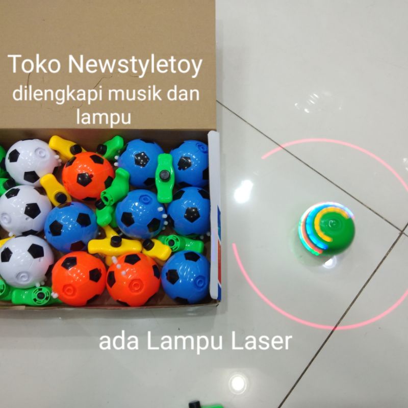 Mainan gangsing bola musik,lampu dan ada lampu laser