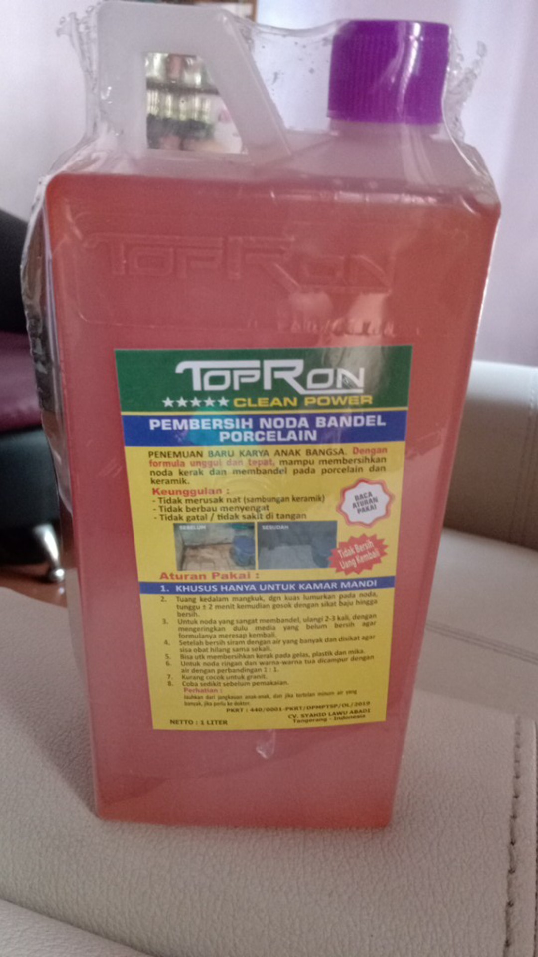 Pembersih Keramik Top Ron Pembersih Porcelain Topron Asli Kinclong Pembersih Toilet