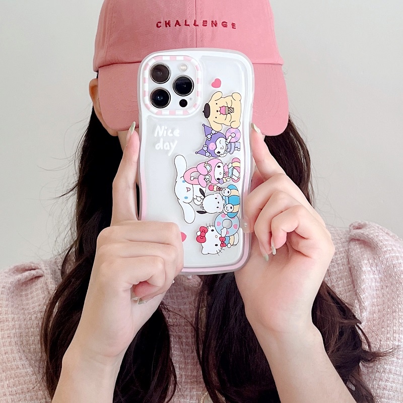 Kulomi Case Motif Kartun Perempuan Tahan Jatuh Untuk iPhone 13 Pro max 12 11 favorite