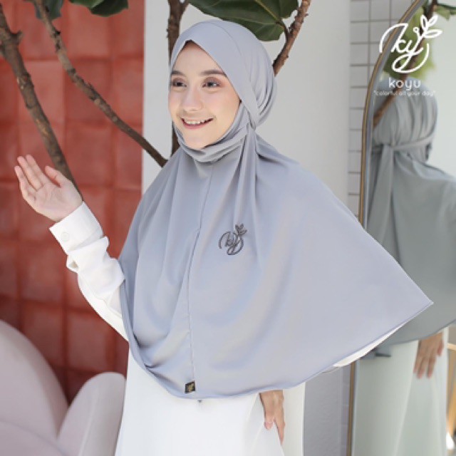 Koyu Hijab Bergo Jersey instan Alana Mask Best Seller