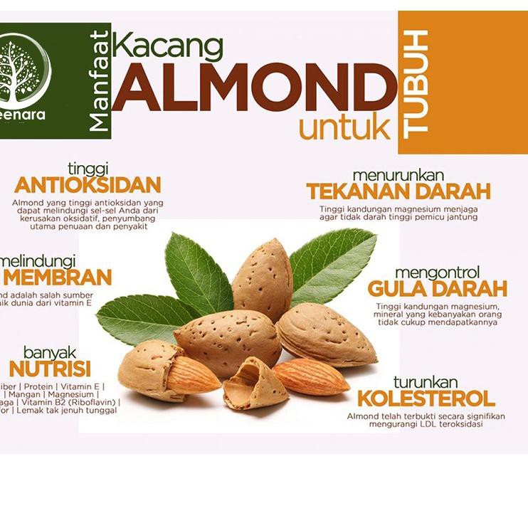 

[bayar sh0p33✔️] PROMO Roasted Almond Whole 250gr / kacang almond panggang 250gr