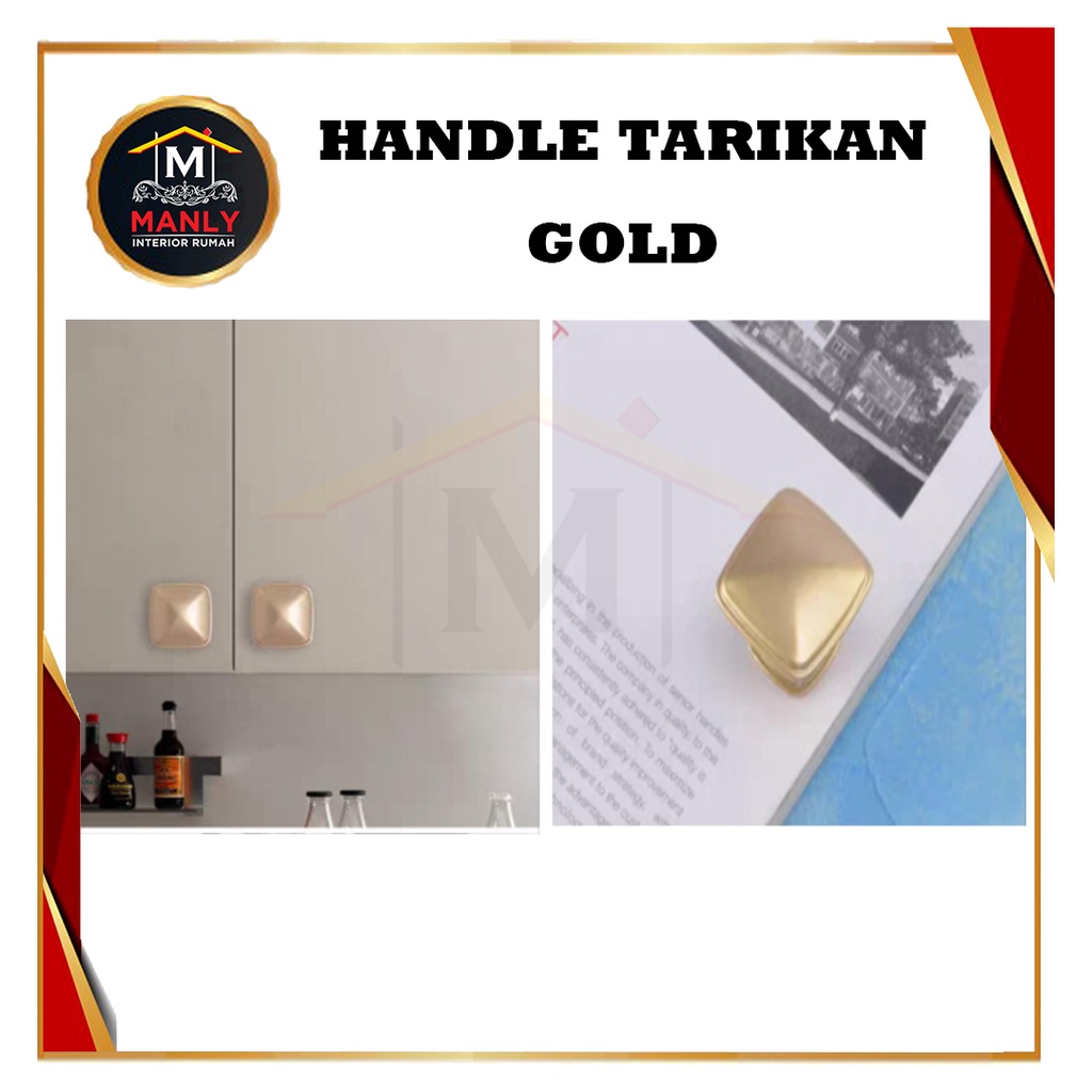 Handel Handle EMAS Tarikan Laci Hitam Minimalis Modern Bulat Gagang Pintu Lemari Nakas