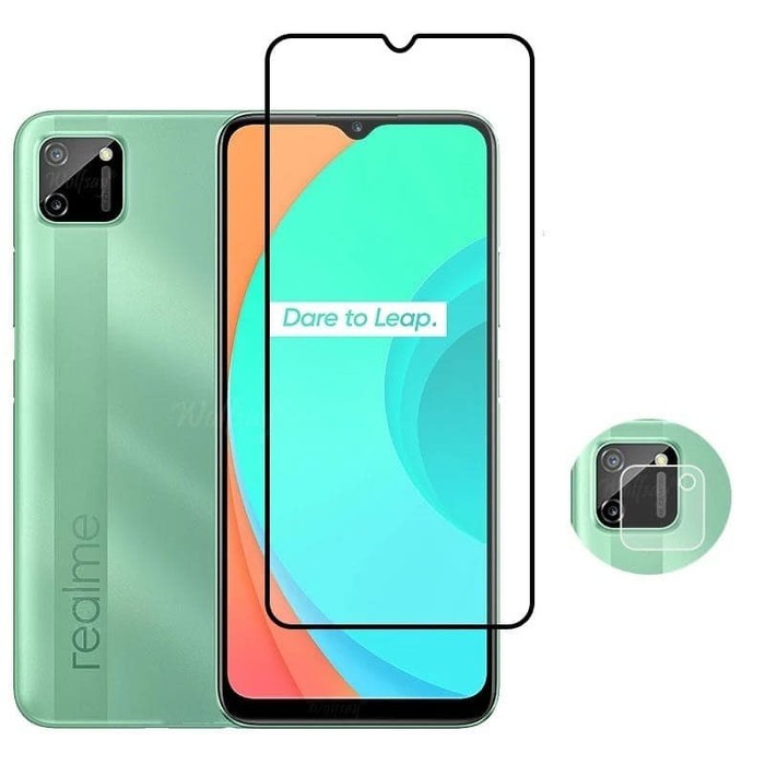 REALME C17 C15 C12 C11 C3 C1 7 7i 6 5 3 X XT X2 PRO A1K TEMPERED GLASS CAMERA  ANTI GORES FULL COVER