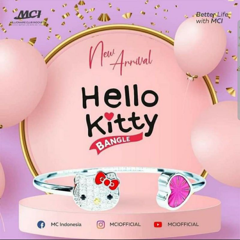 Hello Kitty Bracelet / gelang hello kitty / gelang kesehatan MCI