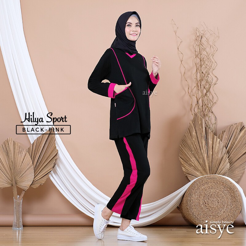 Baju Senam Wanita Setelan Olahraga Muslimah Sporty Muslim HILYA AISYE