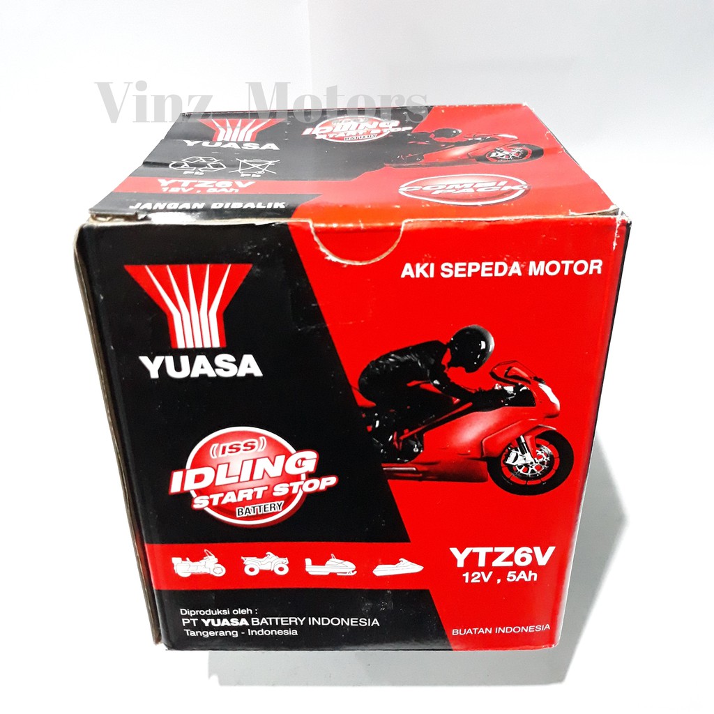 AKI YUASA YTZ6V 125 150 160 PCX ADV STYLO SCOOPY BEAT ESP STREET POP DELUXE LED SONIC 150R SUPRA GTR