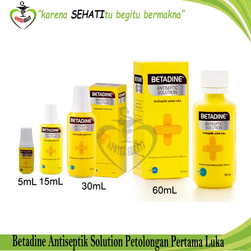 Betadine Cair Antiseptik Obat Luka Betadin Solution Obat Merah Semua Ukuran