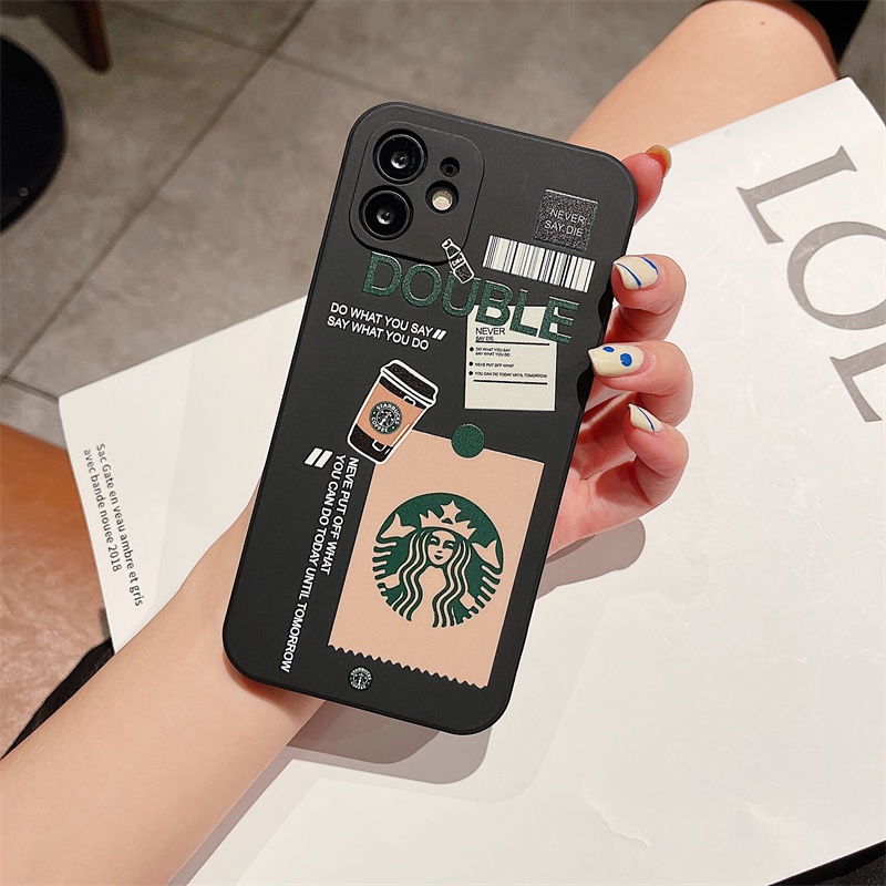 Soft case Bahan Silikon Desain Starbucks Mcdonald 's Untuk iphone 13 12 11 pro max X Xs max XR 7 8 plus Se 2020