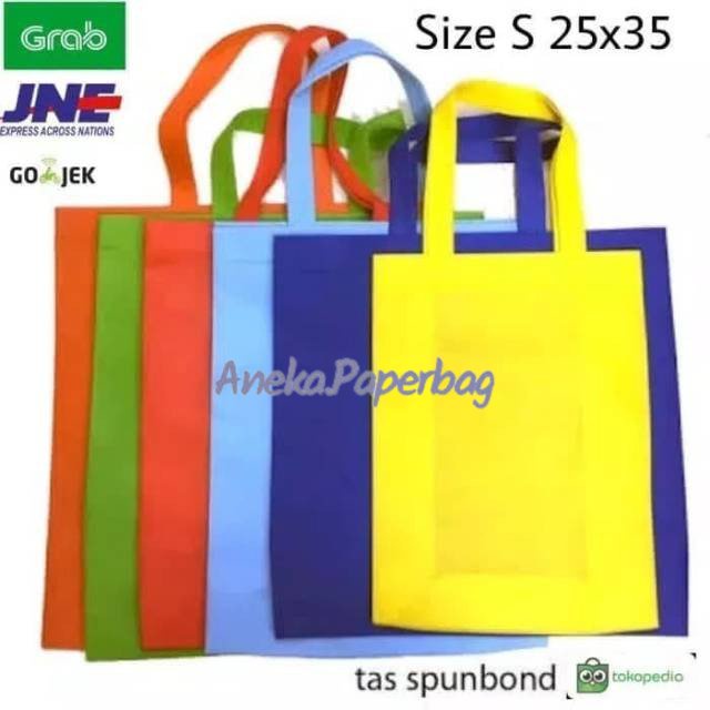 

MINIMAL ORDER 12 PCS !! Tas Kain Spunbond HLS 25x35cm | Tas Kain Goodiebag Ukuran S Best Seller