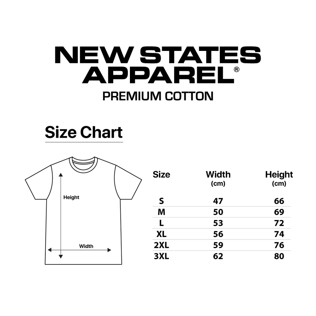 Kaos Polos New States Apparel 7200 Premium Cotton T-shirt Combed 24s  (Part 4)