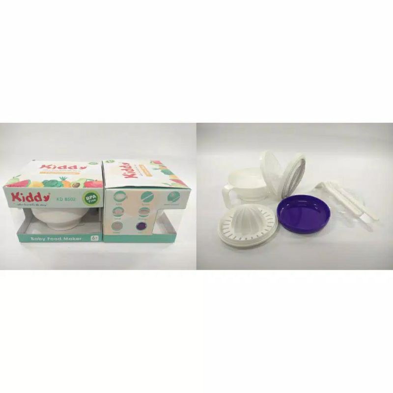 KIDDY Food Maker MPASI baby Set 7 in 1 perlengkapan MPASI Grinding Set Alat Pengolah MPASI GRINDER