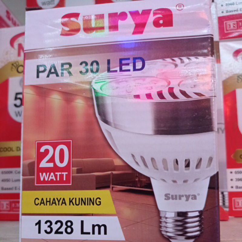 Lampu LED Sorot SURYA PAR 20 Watt / 30 Watt WARM WHITE / Cahaya Kuning SURYA Bagus Murah