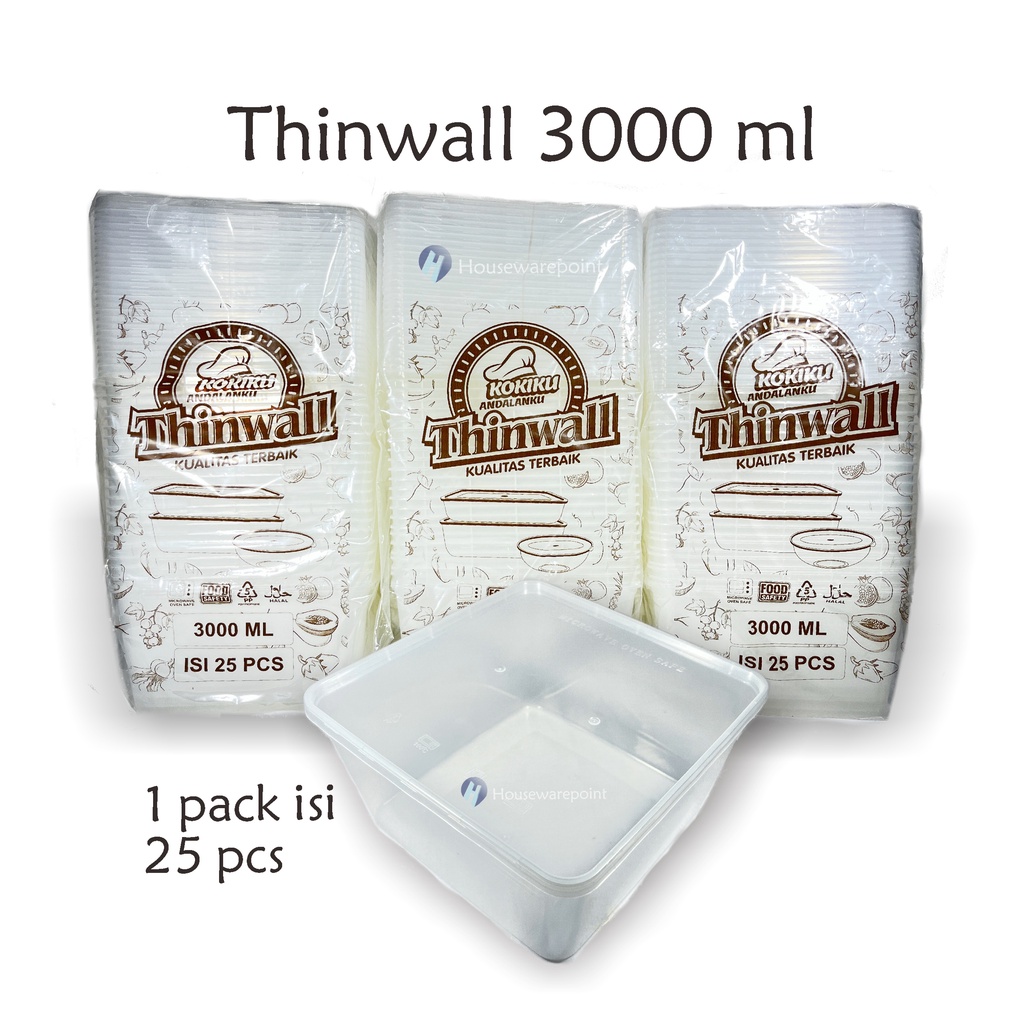 Thinwall 3000 ml (1 pack isi 25 pcs) / Thinwall kokiku/ Thinwall kotak