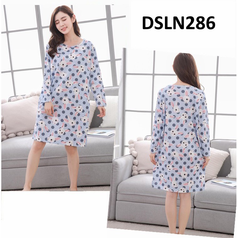 Daster Lengan Panjang - Baju Tidur Wanita Rabbit - DSLN285 - DSLN286