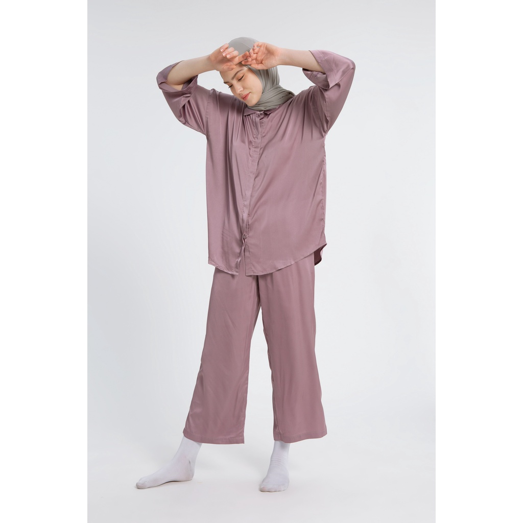 Cottoncut Lula Silk Pajamas Setelan Wanita