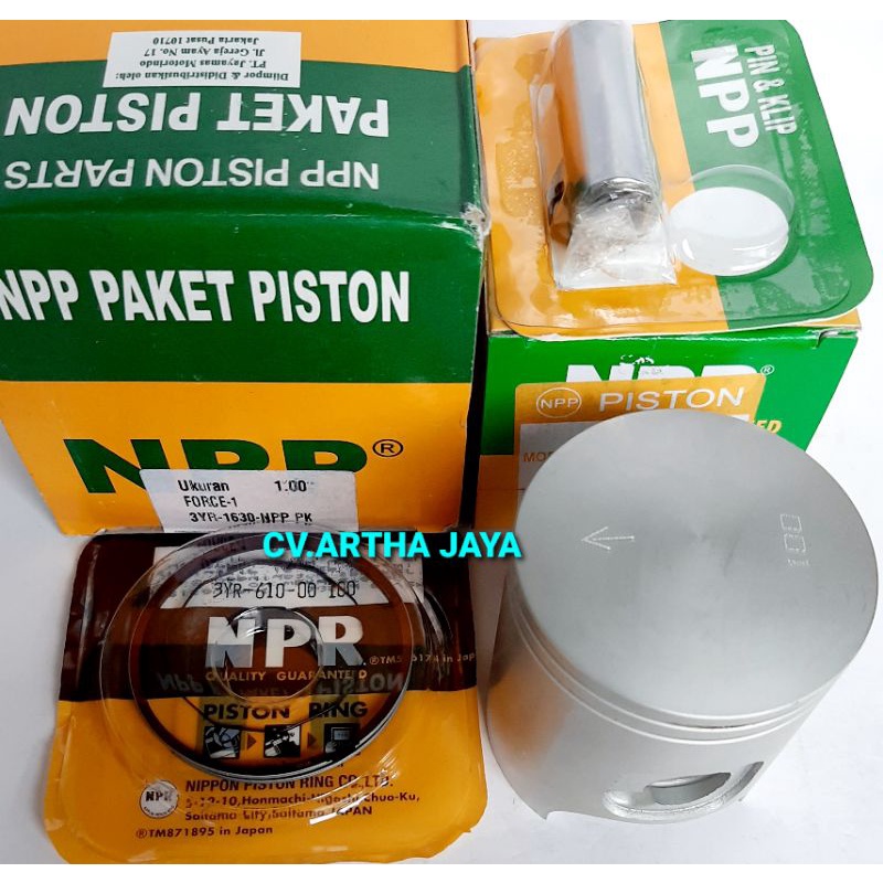 PISTON KIT NPP YAMAHA FORCE 1 / FORCE ONE / FIZR / FIZ / F1ZR / F1 ( STD / 050 / 100 / 150 / 200 / 250 / 300 ) ( 52 / 52,5 / 53 / 53,5 / 54 / 54,5 / 55 ) (3YR-1630-NPP)-3