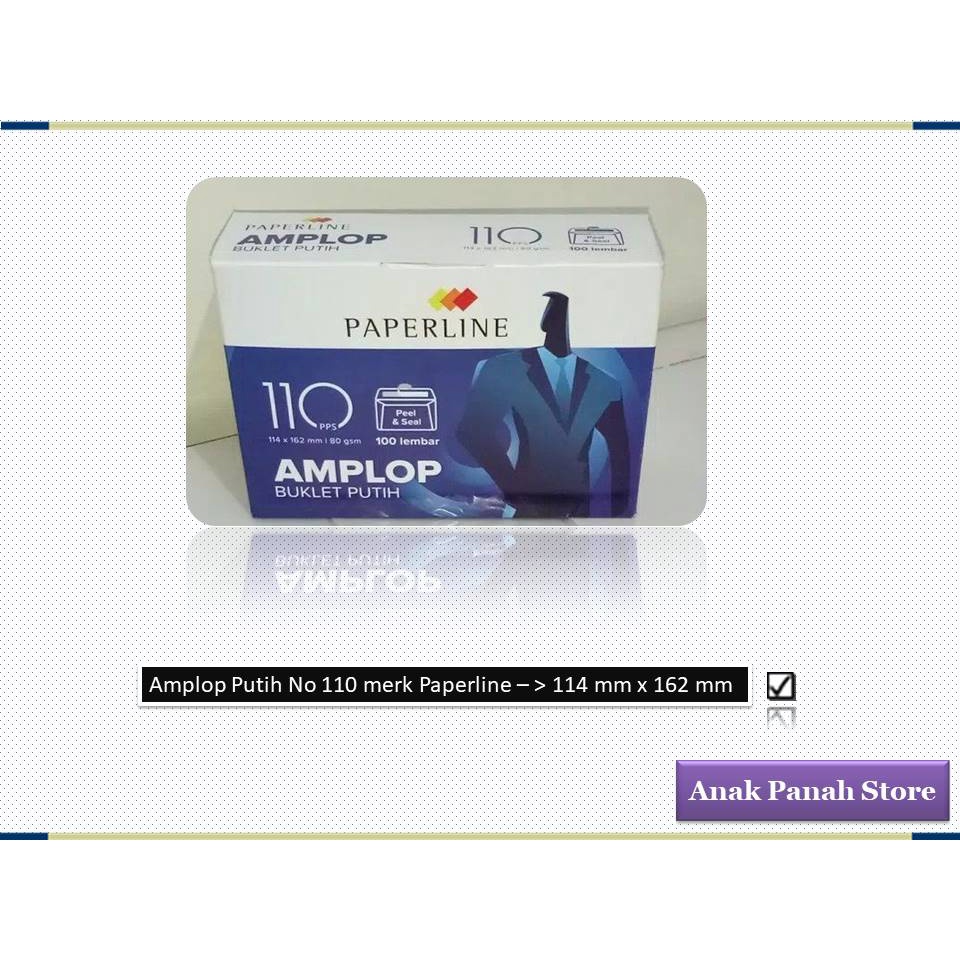 

Amplop Putih No.110 Merk Paperline ( Isi 100 lembar )