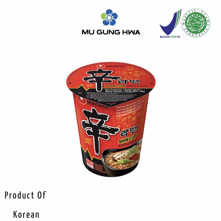 

Mie Korea Kuah Pedas Nongshim Shin Cup Noodle Soup - 68g