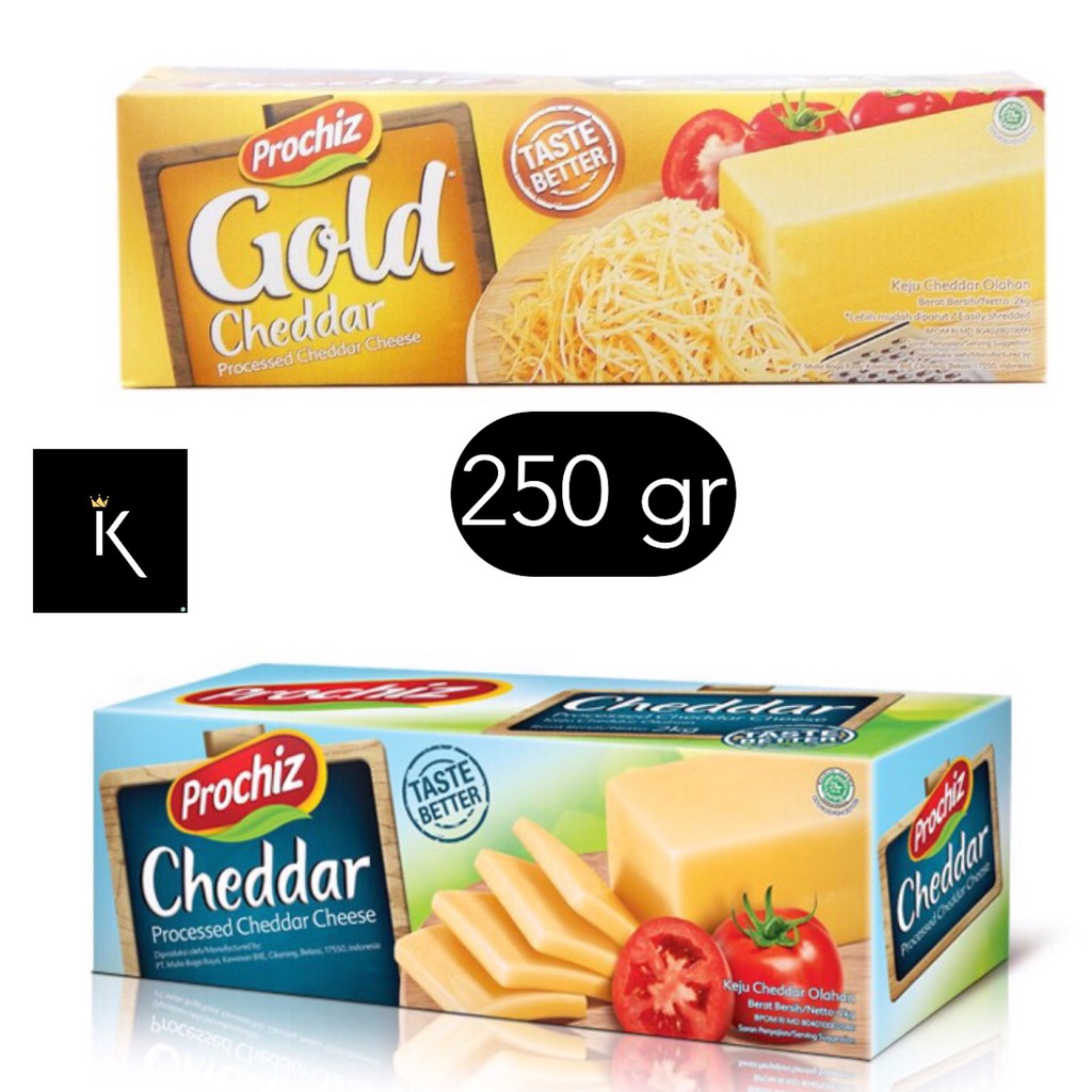

KEJU PROCHIZ CHEDDAR PREMIUM / KEJU PROCHIZ GOLD KEMASAN 250 GRAM REPACK