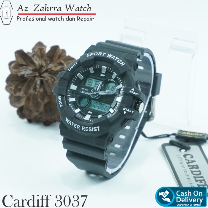 Jam Tangan Pria Wanita Sport Cardiff 3037 Original Tahan Air