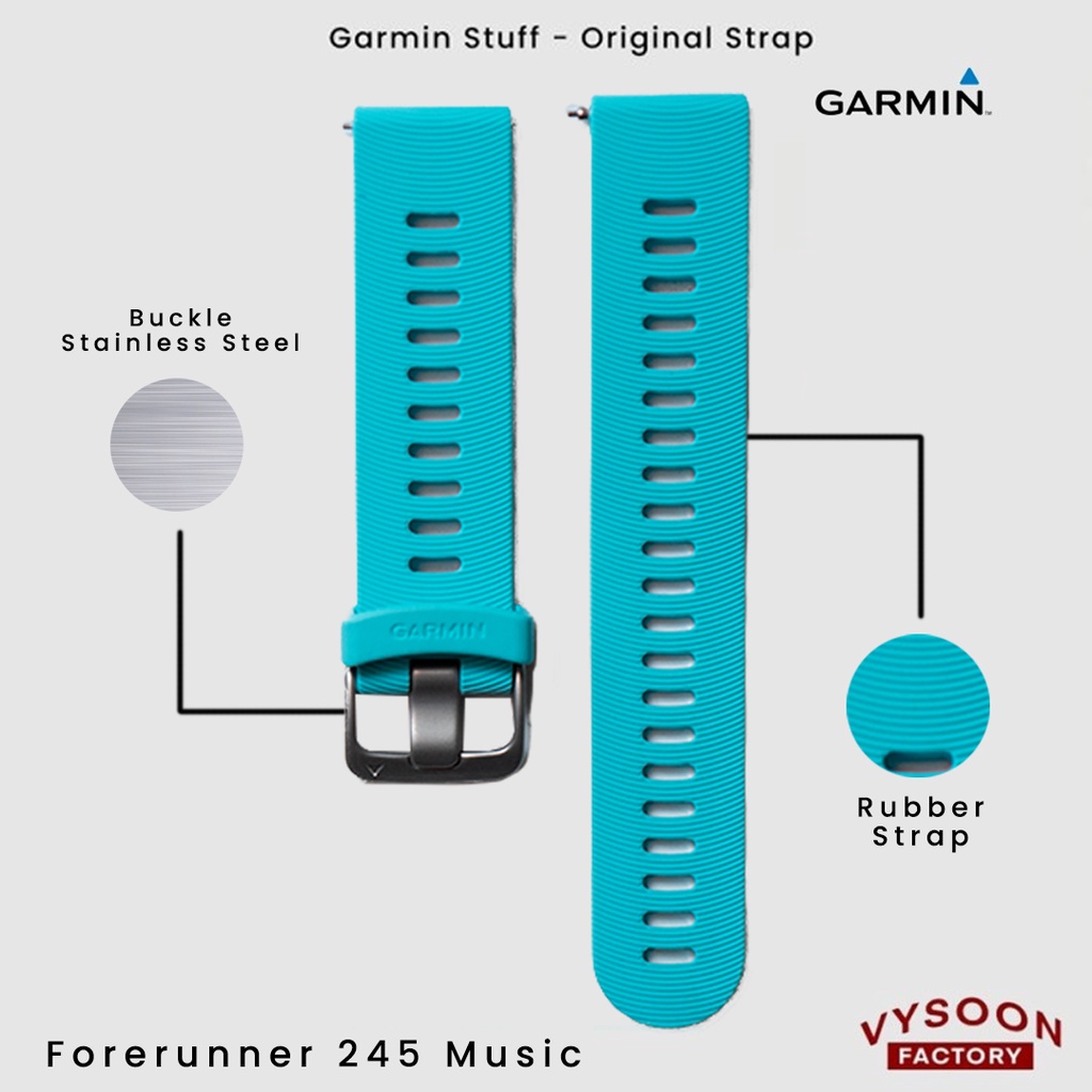 Strap Rubber Smartwatch Garmin Forerunner 245 Original - Blue Ocean