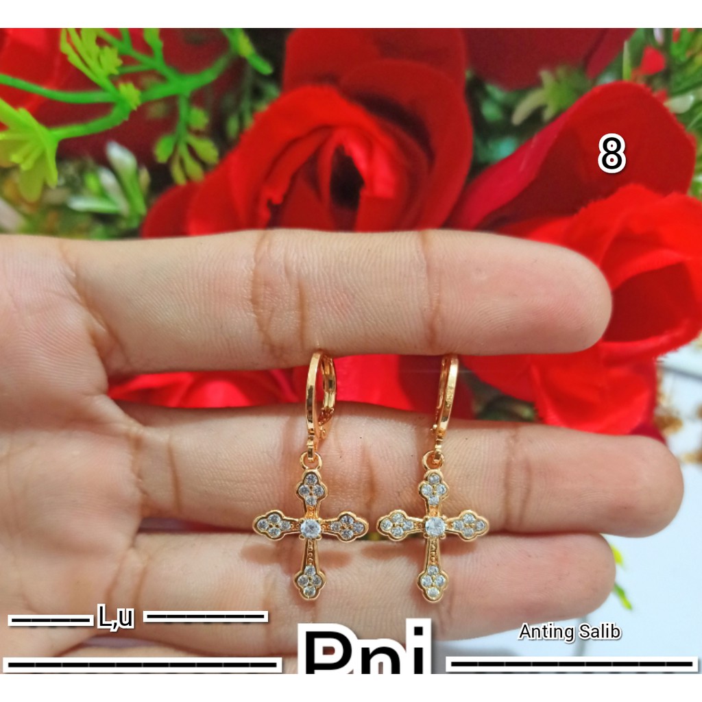 Anting Dewasa Permata Salib (COD)