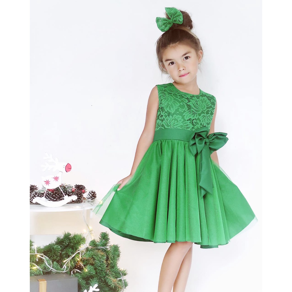 Caroline Dress | Dress Anak perempuan | Dress Dewasa | Dress Couple | Dress Katun Toyobo | Dress Brokat | Gaun Ulang Tahun Brukat | Baju Unik | Baju Anak Unik | Baju Natal  Harga Murah